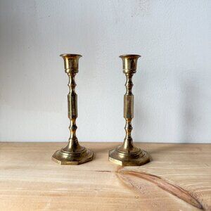 Vintage Baldwin Brass Candlestick Holders – Solid Brass Pair, 7.5”